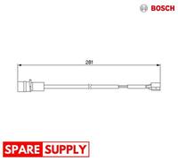 WARNING CONTACT, BRAKE PAD WEAR FOR PORSCHE 911 944 BOSCH 1 987 474 924