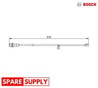 WARNING CONTACT, BRAKE PAD WEAR FOR PORSCHE 911 BOSCH 1 987 474 991