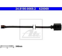 WARNING CONTACT, BRAKE PAD WEAR FOR PORSCHE ATE 24.8190-0069.2