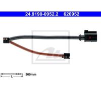 WARNING CONTACT, BRAKE PAD WEAR FOR PORSCHE ATE 24.8190-0952.2