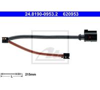 WARNING CONTACT, BRAKE PAD WEAR FOR PORSCHE ATE 24.8190-0953.2