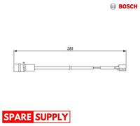 WARNING CONTACT, BRAKE PAD WEAR FOR PORSCHE BOSCH 1 987 474 924
