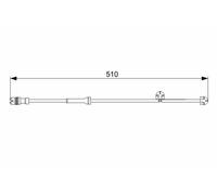 Brake pad wear sensor Disc Brake 1 987 473 029 BOSCH for PORSCHE BOXSTER Spyder