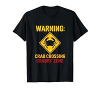 Warning Crab Crossing Cancer Zodiac Road Sign T-Shirt