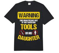 Warning Crafter Funny Handyman Crafting Daddy Father's Day Comfort Colors Adult Heavyweight T-Shirt