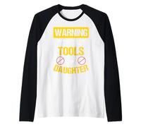 Warning Crafter Funny Handyman Crafting Daddy Father's Day Raglan Baseball Tee
