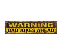 Warning Dad Jokes Ahead Metal Tin Sign