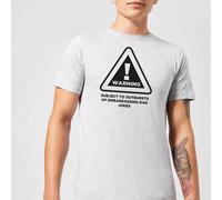 Warning Dad Jokes T-Shirt - Grey - 5XL