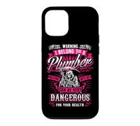 WARNING DANGEROUS Funny Wife Plumbers Plumbing Back/front Case for iPhone 12/12 Pro