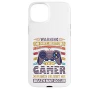 Warning Do Not Disturb This Gamer, Funny Video Gaming Lover Case for iPhone 15 Plus