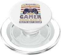 Warning Do Not Disturb This Gamer, Funny Video Gaming Lover PopSockets PopGrip for MagSafe