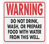 Warning Do Not Drink Wash Or Prepare Food With Water From This Well Metal Tin Sign Aluminum Warning Signs For Indoor & Outdoor Yard Lawn Sign Home Decor 12x16 inch