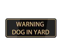 Warning Dog In Yard Sign, Self Adhesive Sign For Front Door Or Wall Quick And Easy Installation Premium Metal Tin Design For Your Home, Office, Public, Yard 4×16 Inch