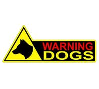 WARNING DOGS Sticker Handler stickers K9 Unit DOG UNIT SECURITY SIA PATROL (300x120mm)