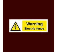 Warning Electric Fence Plastic Sign with double sided fixing tape (S34) - CCTV, Security, Warning, Alarmed, Surveillance, Camera, Dogs, Premises