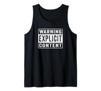 Warning Explicit Content - Foul Mouthed Distressed Effect Tank Top