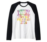 Warning Family Trip in Progress 2026 Raglan Baseball Tee