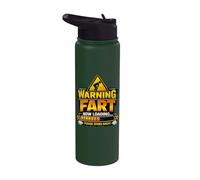 Warning Fart Now Loading, Dad Jokes Crude Humor, Fathers Day Stainless Steel Insulated Water Bottle