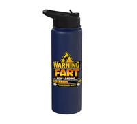 Warning Fart Now Loading, Dad Jokes Crude Humor, Fathers Day Stainless Steel Insulated Water Bottle