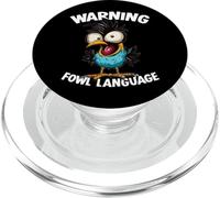 Warning Fowl Language Warning Chicken Rooster - Funny Chicken PopSockets PopGrip for MagSafe