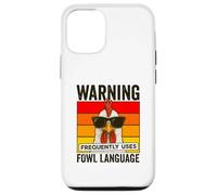 Warning Frequently Uses Fowl Language Funny Cool Chicken Case for iPhone 12/12 Pro