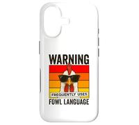 Warning Frequently Uses Fowl Language Funny Cool Chicken Case for iPhone 17