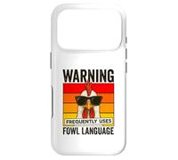 Warning Frequently Uses Fowl Language Funny Cool Chicken Case for iPhone 17 Pro