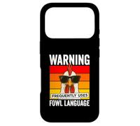 Warning Frequently Uses Fowl Language Funny Cool Chicken Case for iPhone 17 Pro