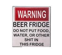 Warning Fridge Magnetic Sticker, Warning Beer Fridge Magnet, Do Not Put Food, Water, Or Other Shit in This Fridge, Funny Warning Sign Beer Stickers Magnet Fridge Decals
