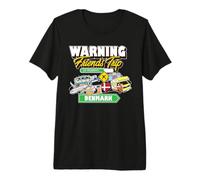 Warning Friends Trip in Progress Denmark Travel Matching Premium T-Shirt