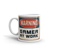 Warning Gamer at Work 10oz Coffee Tea Mug #4184