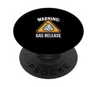Warning Gas Release Fart Humor Hazard Joke PopSockets Adhesive PopGrip