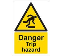 Warning General - Danger Trip Hazard - 150 X 200mm Restickable Safety Sign