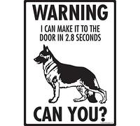 Warning! German Shepherd I can make it to the Fence Aluminum Dog Outdoor Courtyard Decoration Sign 8x12 inch