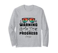 Warning Girls Trip in Progress Vacation Chicago Long Sleeve T-Shirt