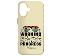 Warning Girls Trip In Progress Vacation Philippines Case for iPhone 17