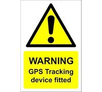 Warning GPS tracking device fitted - Self adhesive sticker (300mm x 200mm)