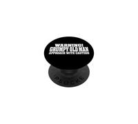 Warning! Grumpy Old Man Approach With Caution Funny Old Man PopSockets Adhesive PopGrip