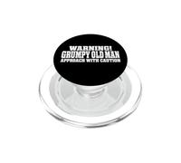 Warning! Grumpy Old Man Approach With Caution Funny Old Man PopSockets PopGrip for MagSafe