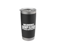 Warning! Grumpy Old Man Approach with Caution Funny Old Man Stainless Steel Insulated Tumbler
