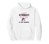 Warning Gymnast Flipping Gymnastics Pullover Hoodie