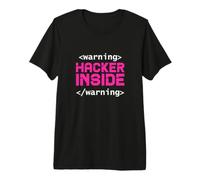 Warning Hacker Inside Hacking Cyber Security Programmer Premium T-Shirt