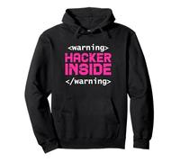 Warning Hacker Inside Hacking Cyber Security Programmer Pullover Hoodie