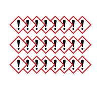 Warning Hazard Diamond Multi Pack 100mm x 100mm Strong Adhesive Vinyl Stickers for Safety (24)