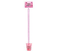 Warning Hen Party Shot Glass Necklace