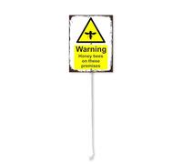 Warning honey bees on these premises Yard Sign with Stakes,8 x 12 inch Yard Signs for House Yard Home Outdoor Lawn Safety Warning Signs