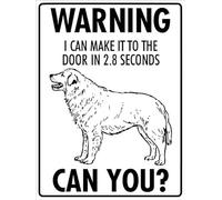 Warning I Can Make It To The Fence In 2.8 Seconds Can You Maremma Retro Vintage Sign Home Bar Pub Kitchen Restaurant Wall Deocr Plaque Signs 12X8 Inch