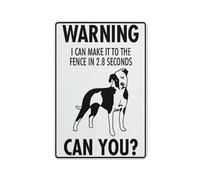 Warning I Can Make It To The Fence In 2.8 Seconds Can You Pitbull Sign 12 X 8 Inches Reflective Aluminum Metal Warning Signage With Symbol For Indoor Outdoor Use