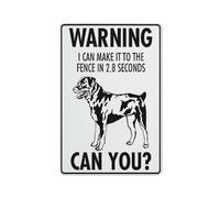 Warning I Can Make It To The Fence In 2.8 Seconds Can You Rottweiler Sign, 8 X 12 Grade Reflective Sheeting Rust Free Aluminum, Weather Resistant, Waterproof, Easy To Mount