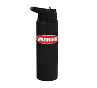 Warning I Do Dumb Things Funny Humor Sign Stainless Steel Insulated Water Bottle
